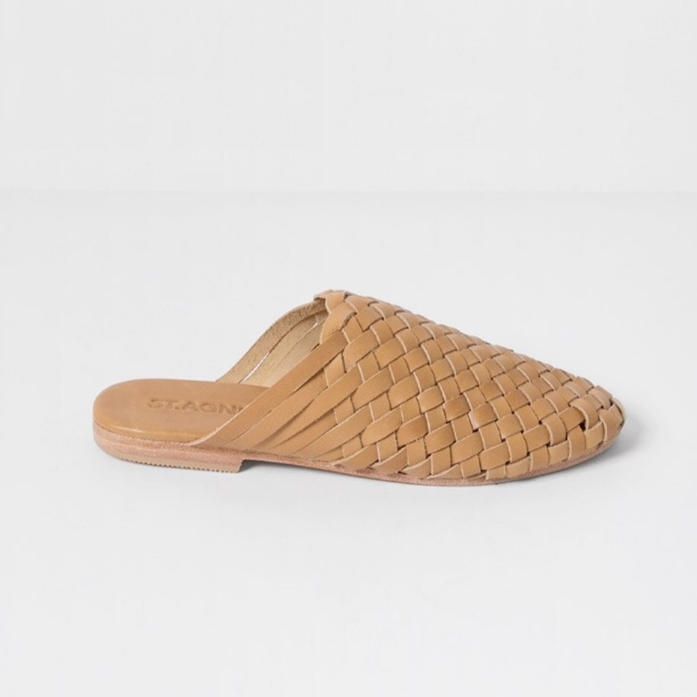 St. Agni -BRAND NEW- Almond Bunto Woven Loafers 39